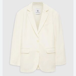 ANINE BING WOMENS QUINN CASHMERE BLAZER IVORY SIZE MEDIUM